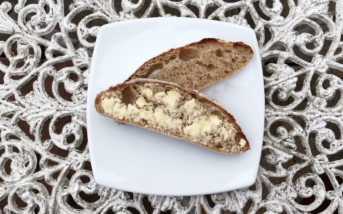 Sourdough bread with butter